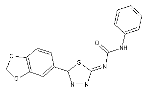 1-[2-(1,3-benzodioxol-5-yl)-2H-1,3,4-thiadiazol-5-ylidene]-3-phenyl-urea