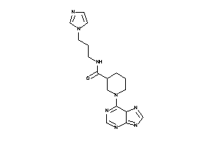 Image of N-(3-imidazol-1-ylpropyl)-1-(5H-purin-6-yl)nipecotamide