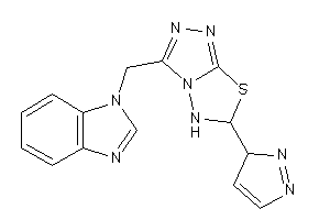 3-(benzimidazol-1-ylmethyl)-6-(3H-pyrazol-3-yl)-5,6-dihydro-[1,2,4]triazolo[3,4-b][1,3,4]thiadiazole