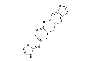 2-(7-keto-5,6-dihydrofuro[3,2-g]chromen-6-yl)-N-(4-thiazolin-2-ylidene)acetamide