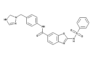 2-(benzenesulfonamido)-N-[4-(3,4-dihydro-1,2,4-triazol-2-ylmethyl)phenyl]-1,3-benzothiazole-6-carboxamide