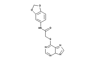 N-(1,3-benzodioxol-5-yl)-2-(4H-purin-6-ylthio)acetamide