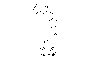 1-(4-piperonylpiperazino)-3-(4H-purin-6-ylthio)propan-1-one