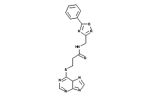 N-[(5-phenyl-1,2,4-oxadiazol-3-yl)methyl]-3-(5H-purin-6-ylthio)propionamide