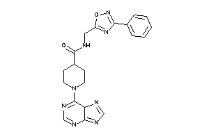 Image of N-[(3-phenyl-1,2,4-oxadiazol-5-yl)methyl]-1-(5H-purin-6-yl)isonipecotamide