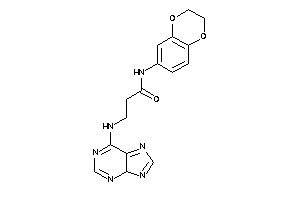N-(2,3-dihydro-1,4-benzodioxin-6-yl)-3-(4H-purin-6-ylamino)propionamide