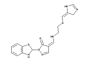 2-(2,3-dihydro-1,3-benzothiazol-2-yl)-4-[[2-(2-imidazolin-4-ylidenemethylthio)ethylamino]methylene]-2-pyrazolin-3-one