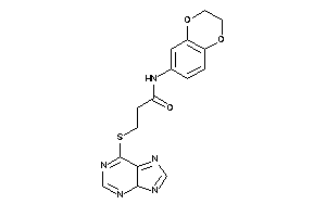 N-(2,3-dihydro-1,4-benzodioxin-6-yl)-3-(4H-purin-6-ylthio)propionamide