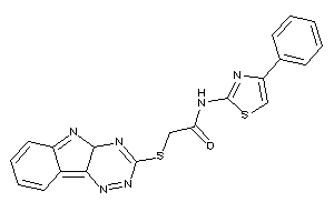 2-(4aH-[1,2,4]triazino[5,6-b]indol-3-ylthio)-N-(4-phenylthiazol-2-yl)acetamide