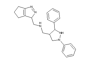Image of (1,3-diphenylpyrazolidin-4-yl)methyl-(3,4,5,6-tetrahydrocyclopenta[c]pyrazol-3-ylmethyl)amine