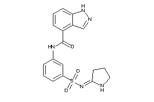 Image of N-[3-(pyrrolidin-2-ylideneamino)sulfonylphenyl]-1H-indazole-4-carboxamide
