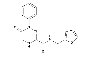 Image of N-(2-furfuryl)-6-keto-1-phenyl-4,5-dihydro-1,2,4-triazine-3-carboxamide