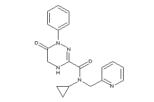 Image of N-cyclopropyl-6-keto-1-phenyl-N-(2-pyridylmethyl)-4,5-dihydro-1,2,4-triazine-3-carboxamide