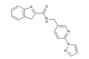 N-[(6-pyrazol-1-yl-3-pyridyl)methyl]-3H-indole-2-carboxamide