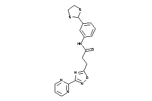 Image of N-[3-(1,3-dithiolan-2-yl)phenyl]-3-[3-(2-pyrimidyl)-1,2,4-oxadiazol-5-yl]propionamide