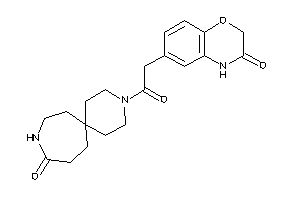 Image of 6-[2-keto-2-(9-keto-3,10-diazaspiro[5.6]dodecan-3-yl)ethyl]-4H-1,4-benzoxazin-3-one