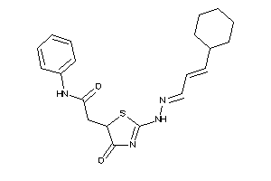 2-[2-[N'-(3-cyclohexylprop-2-enylidene)hydrazino]-4-keto-2-thiazolin-5-yl]-N-phenyl-acetamide