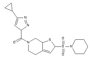 (5-cyclopropyl-3H-pyrazol-3-yl)-(2-piperidinosulfonyl-4,5,7,7a-tetrahydro-2H-thieno[2,3-c]pyridin-6-yl)methanone
