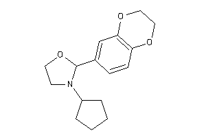 Image of 3-cyclopentyl-2-(2,3-dihydro-1,4-benzodioxin-6-yl)oxazolidine