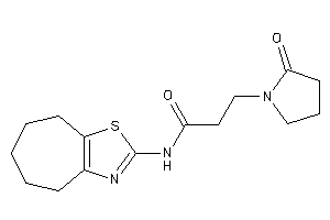 Image of 3-(2-ketopyrrolidino)-N-(5,6,7,8-tetrahydro-4H-cyclohepta[d]thiazol-2-yl)propionamide