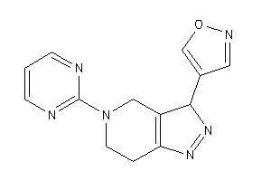 Image of 4-[5-(2-pyrimidyl)-3,4,6,7-tetrahydropyrazolo[4,3-c]pyridin-3-yl]isoxazole