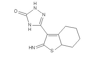 Image of 3-(2-imino-5,6,7,7a-tetrahydro-4H-benzothiophen-3-yl)-1,4-dihydro-1,2,4-triazol-5-one
