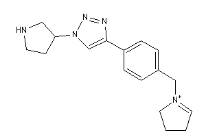 1-pyrrolidin-3-yl-4-[4-(1-pyrrolin-1-ium-1-ylmethyl)phenyl]triazole