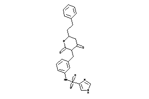 N-[3-[(2,4-diketo-6-phenethyl-tetrahydropyran-3-yl)methyl]phenyl]-1H-imidazole-4-sulfonamide