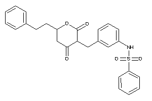 N-[3-[(2,4-diketo-6-phenethyl-tetrahydropyran-3-yl)methyl]phenyl]benzenesulfonamide