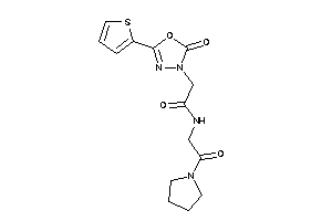 N-(2-keto-2-pyrrolidino-ethyl)-2-[2-keto-5-(2-thienyl)-1,3,4-oxadiazol-3-yl]acetamide