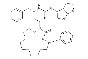 Image of N-[1-benzyl-3-(2-keto-4-phenyl-3-oxa-1-azacyclopentadec-1-yl)propyl]carbamic Acid 2,3,3a,4,5,6a-hexahydrofuro[2,3-b]furan-3-yl Ester