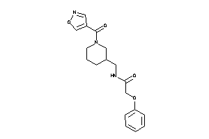 Image of N-[[1-(isoxazole-4-carbonyl)-3-piperidyl]methyl]-2-phenoxy-acetamide