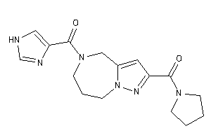 Image of [5-(1H-imidazole-4-carbonyl)-4,6,7,8-tetrahydropyrazolo[1,5-a][1,4]diazepin-2-yl]-pyrrolidino-methanone