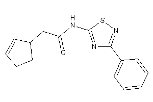2-cyclopent-2-en-1-yl-N-(3-phenyl-1,2,4-thiadiazol-5-yl)acetamide