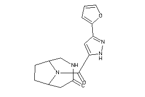 9-[3-(2-furyl)-1H-pyrazole-5-carbonyl]-4,9-diazabicyclo[4.2.1]nonan-3-one