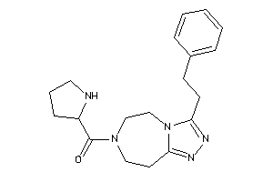(3-phenethyl-5,6,8,9-tetrahydro-[1,2,4]triazolo[3,4-g][1,4]diazepin-7-yl)-pyrrolidin-2-yl-methanone