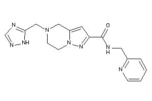 N-(2-pyridylmethyl)-5-(1H-1,2,4-triazol-5-ylmethyl)-6,7-dihydro-4H-pyrazolo[1,5-a]pyrazine-2-carboxamide