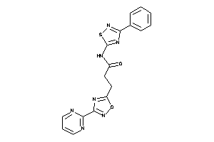 N-(3-phenyl-1,2,4-thiadiazol-5-yl)-3-[3-(2-pyrimidyl)-1,2,4-oxadiazol-5-yl]propionamide