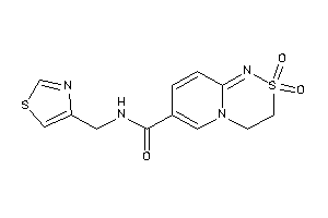 Image of 2,2-diketo-N-(thiazol-4-ylmethyl)-3,4-dihydropyrido[2,1-c][1,2,4]thiadiazine-7-carboxamide