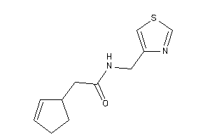 2-cyclopent-2-en-1-yl-N-(thiazol-4-ylmethyl)acetamide