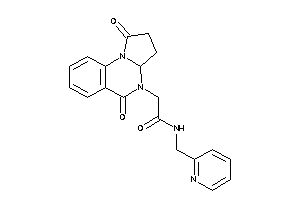 Image of 2-(1,5-diketo-3,3a-dihydro-2H-pyrrolo[1,2-a]quinazolin-4-yl)-N-(2-pyridylmethyl)acetamide