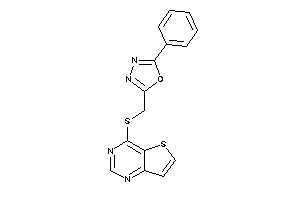 2-phenyl-5-[(thieno[3,2-d]pyrimidin-4-ylthio)methyl]-1,3,4-oxadiazole