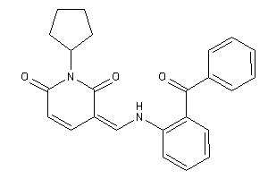 Image of 3-[(2-benzoylanilino)methylene]-1-cyclopentyl-pyridine-2,6-quinone