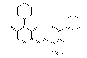 3-[(2-benzoylanilino)methylene]-1-cyclohexyl-pyridine-2,6-quinone