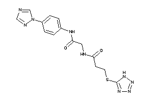 N-[2-keto-2-[4-(1,2,4-triazol-1-yl)anilino]ethyl]-3-(1H-tetrazol-5-ylthio)propionamide