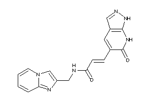 Image of N-(imidazo[1,2-a]pyridin-2-ylmethyl)-3-(6-keto-1,7-dihydropyrazolo[3,4-b]pyridin-5-yl)acrylamide