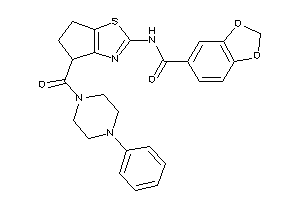 N-[4-(4-phenylpiperazine-1-carbonyl)-5,6-dihydro-4H-cyclopenta[d]thiazol-2-yl]-piperonylamide