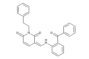 3-[(2-benzoylanilino)methylene]-1-phenethyl-pyridine-2,6-quinone