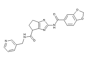 Image of 2-(piperonyloylamino)-N-(3-pyridylmethyl)-5,6-dihydro-4H-cyclopenta[d]thiazole-4-carboxamide