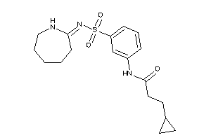 N-[3-(azepan-2-ylideneamino)sulfonylphenyl]-3-cyclopropyl-propionamide